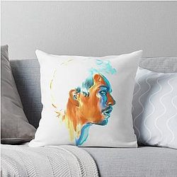 Of Klaus Hargreeves Robert Sheehan Oil on Canvas Portrait Throw Pillow