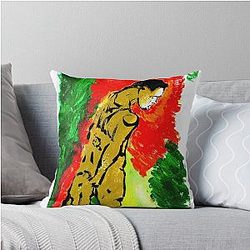 Painting of Robert Sheehan Throw Pillow