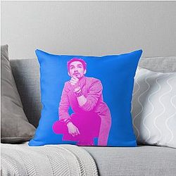 Robert Sheehan Pink Throw Pillow