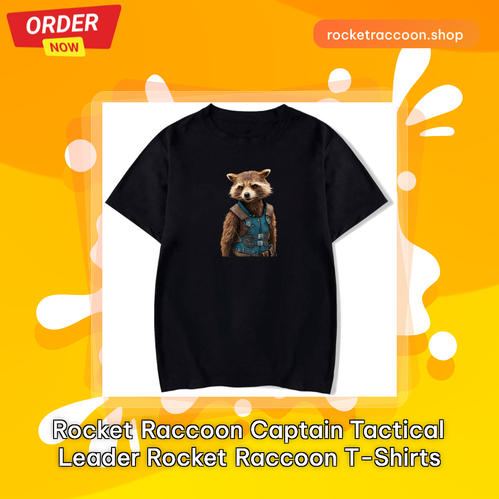 Rocket Raccoon Captain Tactical leader Rocket Raccoon T-Shirts