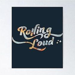 rolling loud multi color Cap Poster