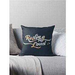 rolling loud multi color Cap Throw Pillow