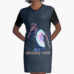 Rolling Loud Cap Graphic T-Shirt Dress
