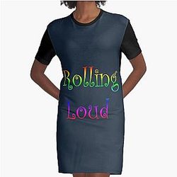Rolling Loud Cap Graphic T-Shirt Dress
