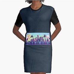 ROLLING LOUD ON FIRE NYC 2019 Cap Graphic T-Shirt Dress