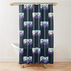ROLLING LOUD ON FIRE NYC 2019 Cap Shower Curtain