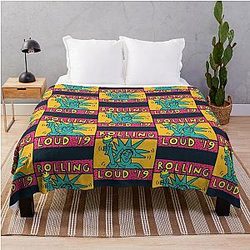 ROLLING LOUD ON FIRE NYC 2019 findyourthing Throw Blanket