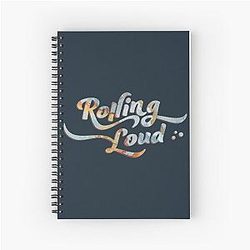 rolling loud multi color Cap Spiral Notebook