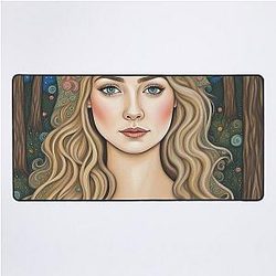 Rosamund Pike as a fairy in the woods Floor Mat