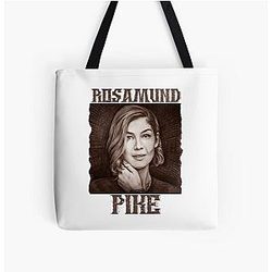 Rosamund Pike hand drawing graphic design illustration by ironpalette All Over Print Tote Bag