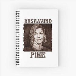 Rosamund Pike drawing graphic design and illustration by ironpalette Notebook