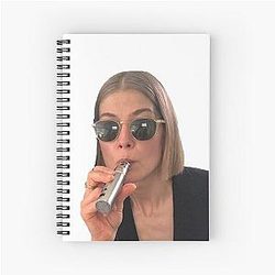 Rosamund Pike Vape Queen Spiral Notebook