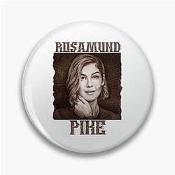Rosamund Pike hand drawing graphic design illustration by ironpalette