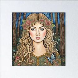 Rosamund Pike in the woods Poster