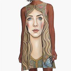 Rosamund Pike in the woods A-Line Dress