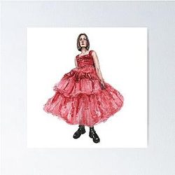 Rosamund Pike pink dress Poster