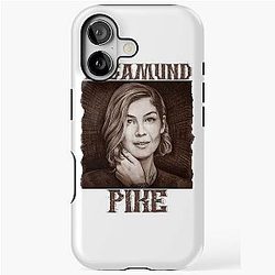 Rosamund Pike graphic design and illustration by ironpalette iPhone Tough Case