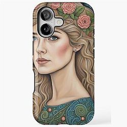 Rosamund Pike as a fairy in the woods iPhone Case