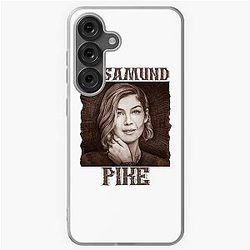 Rosamund Pike hand drawing graphic design illustration by ironpalette Samsung Galaxy Soft Case
