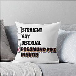 Rosamund Pike in Suits Throw Pillow