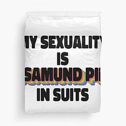 My Sexuality Is Rosamund Pike in Suits Duvet Cover