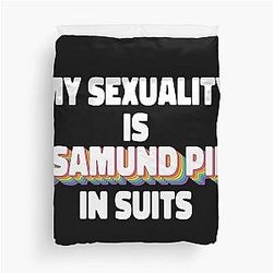 Rosamund Pike in Suits Duvet Cover