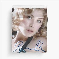 Rosamund Pike Autograph Duvet Cover