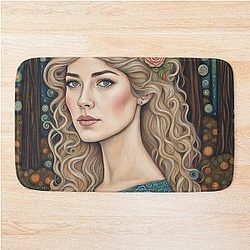 Rosamund Pike in the woods Bath Mat