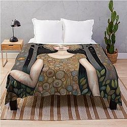 Rosamund Pike in the Woods Throw Blanket