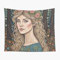Rosamund Pike in the woods Tapestry
