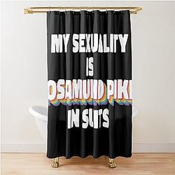 My Sexuality is Rosamund Pike in Suits Shower Curtain