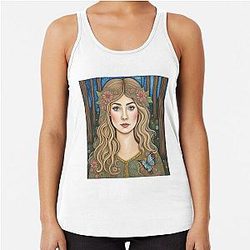 Rosamund Pike in a fairy in the woods Racerback Tank Top