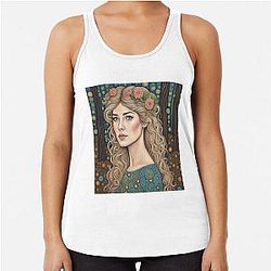 Rosamund Pike in the woods Racerback Tank Top