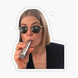 Rosamund Pike Vape Queen Sticker