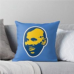 Royce Gracie Yellow and Blue Throw Pillow