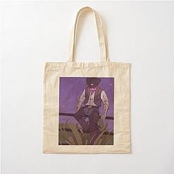 Game Watcher Cowboy Cotton Tote Bag