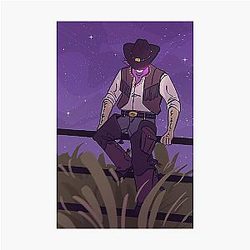 Game Watcher Cowboy Photographic Print