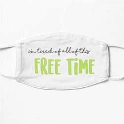 ruel free time sticker Flat Mask RB1608