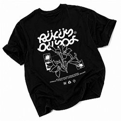 Abstract Typography Floral Graphic LA 2205 Rufus Du Sol T-Shirt