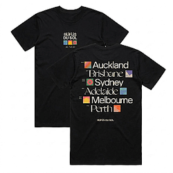 Colorful Block Tour Cities LA 2805 Rufus Du Sol T-Shirt