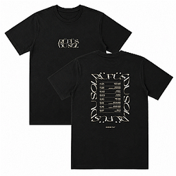 Typography Border Tour Dates LA 2805 Rufus Du Sol T-Shirt