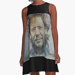 Russell Crowe Portrait A-Line Dress