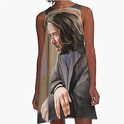 Painting Russell Crowe A-Line Dress