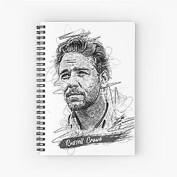 Russell Crowe Sketch Art Gift For Fans Spiral Notebook