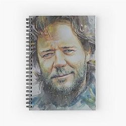 Russell Crowe Portrait Spiral Notebook