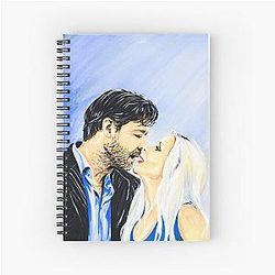 Russell Crowe and Danielle Spencer Spiral Notebook