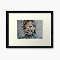Russell Crowe Portrait Framed Art Print