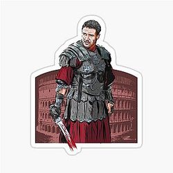 Russell Crowe - An illustration by Paul Cemmick Sticker