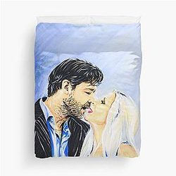 Russell Crowe and Danielle Spencer Duvet Cover