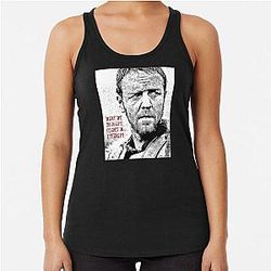 Gladiator Russell Crowe What We Do in Life Echoes in Eternity 2 Racerback Tank Top